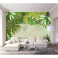 Decorative wallpaper Fresh rainforest plant banana leaf background wall painting