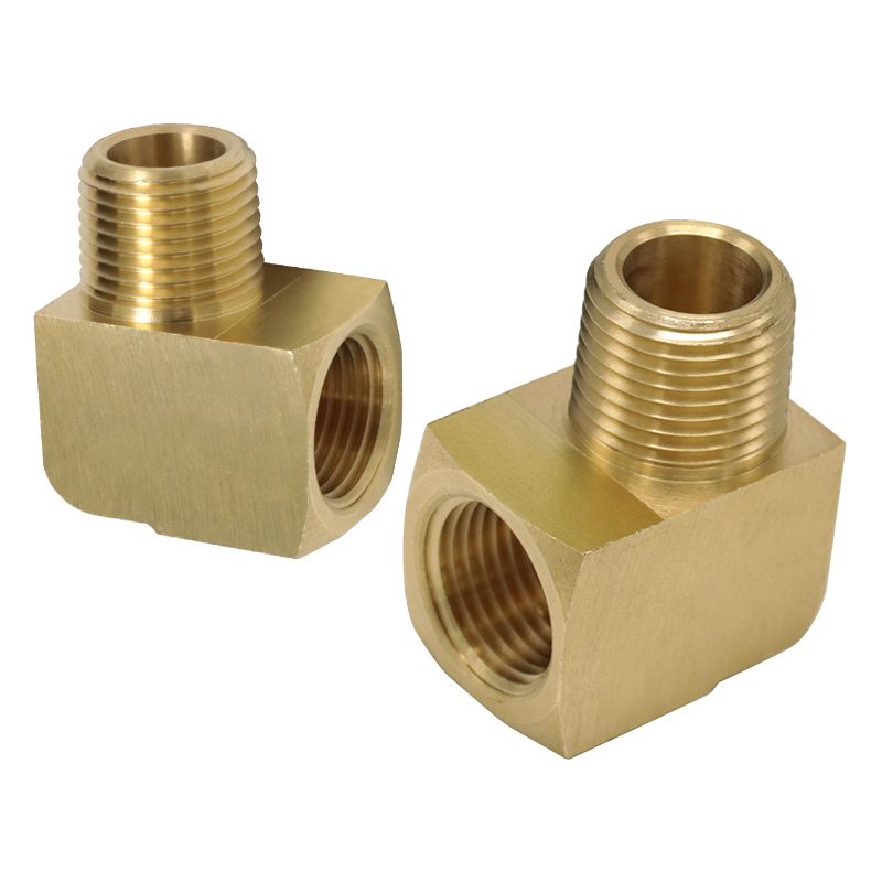 2pcs 1/8" 1/4" 3/8" 1/2" Hose Pipe Fitting 90 Degree Brass Street Elbow with NPT Thread (Model 3400)
