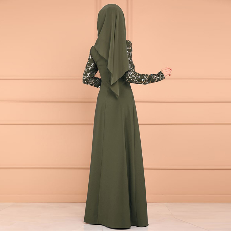 Solid Black Islamic Muslim Abaya Dubai Women Muslim Sets Fashion Maxi Dress Hijab Dress India American Clothing Turkey Caftan