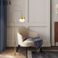 Nordic Gold Led Floor Lamp Simple Round Ball Standing Light for Living Room Bedroom Home Decoration Indoor Lighting fixtures G9