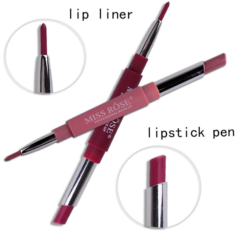 Hot Sale 20 Color Matte Lipstick Lip Liner 2 in 1 Brand Makeup Lipstick Matte Durable Waterproof Nude Red Lipstick Lips Make Up