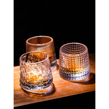 Novel Creative Thick Crystal Whiskey Tumbler Glass Spinning Tops Design Hammer Glasses Of Wine Spirit XO Brandy Cup Wineglass