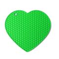 Table Coaster Heart Shape Red Silicone Mat