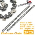 2pcs 20 Inch 76 Drive Link Chainsaw Saw Chain Blade Wood Cutting Chainsaw Parts Chainsaw Saw Mill Chain For Cutting Lumbers