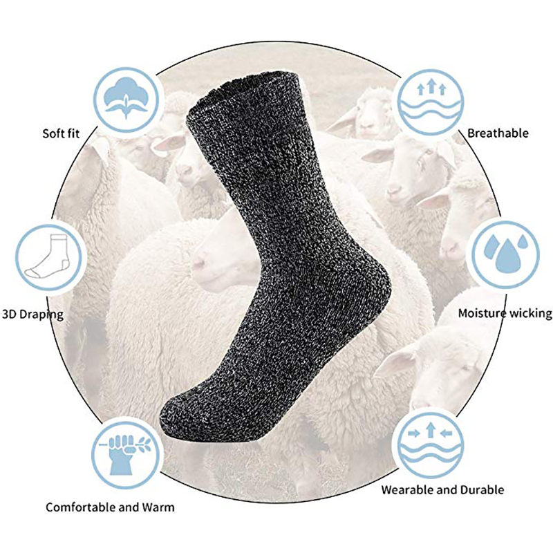 Men Socks Wool Cotton Casual High Quality Diamond pattern Men's Socks Winter thick warm 5 Pairs happy Socks Men Breathable