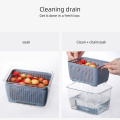 Multifunctional Storage Box Plastic Wash Fruit And Vegetable Drain Basket Kitchen Basket Refrigerator Food Preservation Box