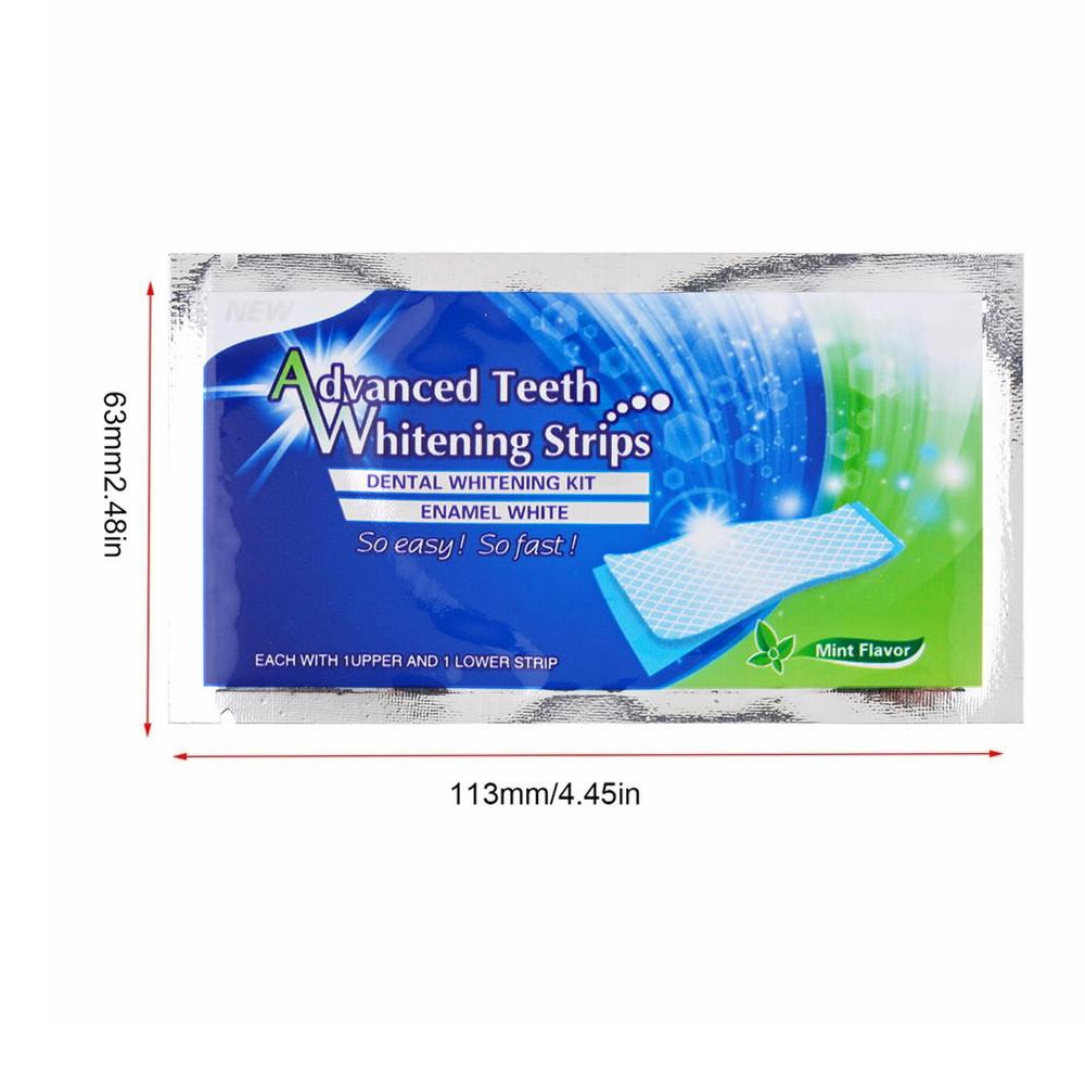 2pcs/A pair Teeth Whitening Strips White Gel Tooth Dental kit Oral Hygiene Care Strip for false Teeth Veneers Dentist TSLM1