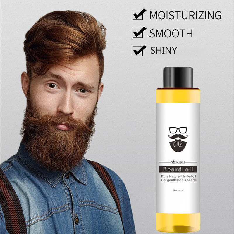Mokeru 1 pc 30ml Barba Oil Anti Hair Loss Moisturizing Beard Growth Products Organic Beard Growth Oil For Men Beard Pro Care