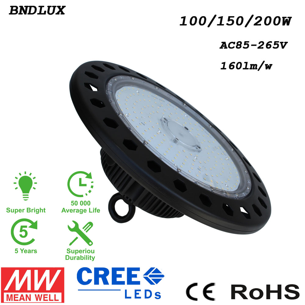 UFO Led High Bay 100W 150W 200W SMD3030 High Power Led Reflector Floodlight For Factory/Warehouse/Works Machine Lamp