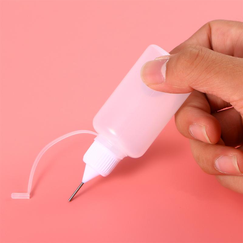 10Pcs 30ml Needle Tip Glue Bottle Applicator DIY Quilling Tool Precision Bottle (White)