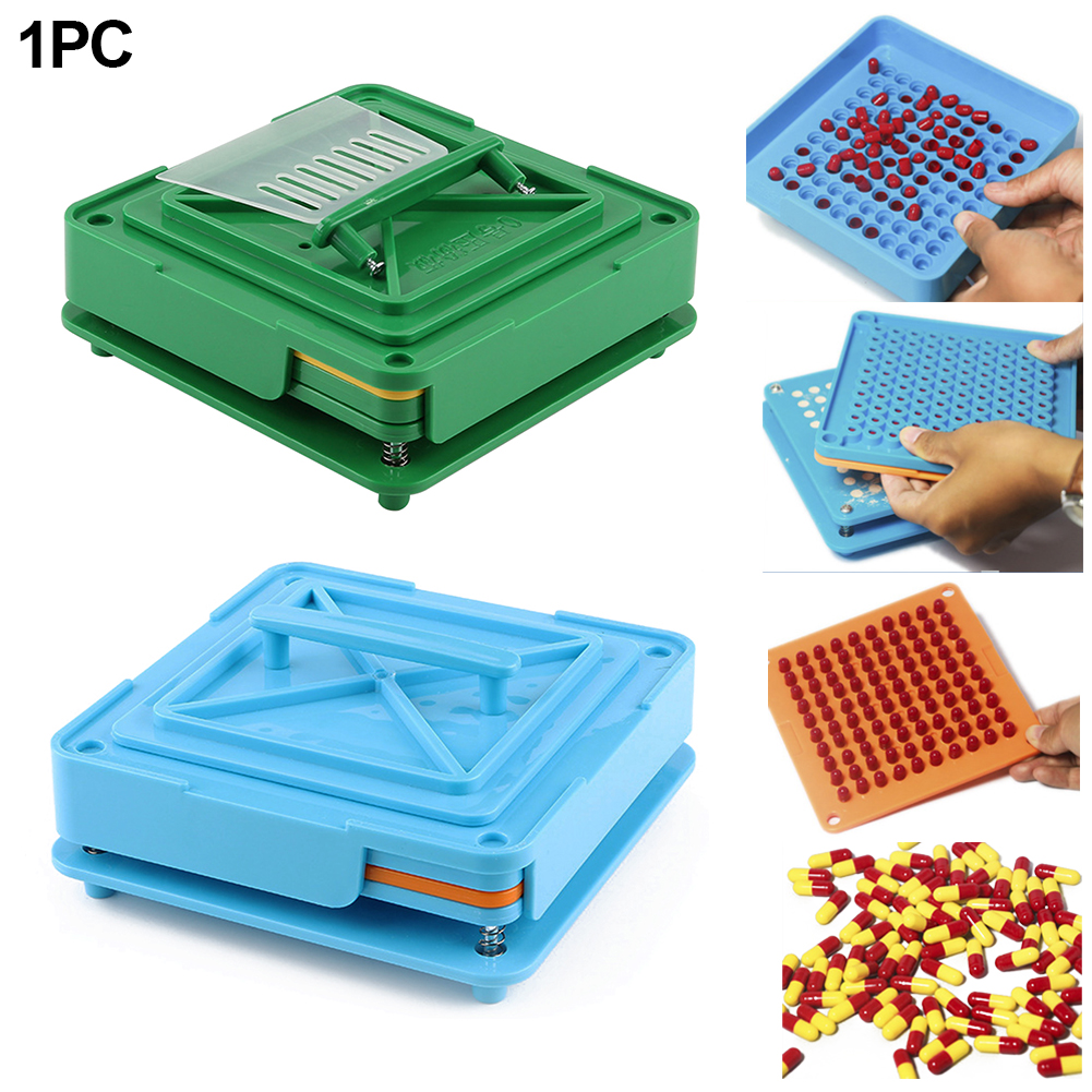 100 Holes Flate Tool Durable Manual Encapsulator Powder Food Grade Fast Capsule Filling Machine DIY Dispensers Pharmaceutical