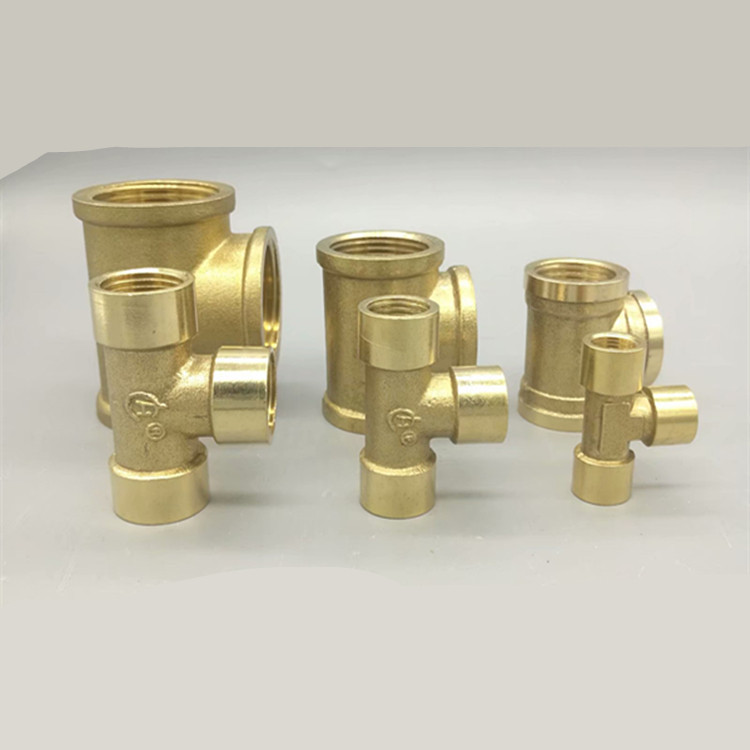 Brass Pipe Plumbing Fitting 1/8" 1/4" 3/8" 1/2" 3/4" 1" BSP Female Threaded 3 Way Tee T Adapter Coupler Connector