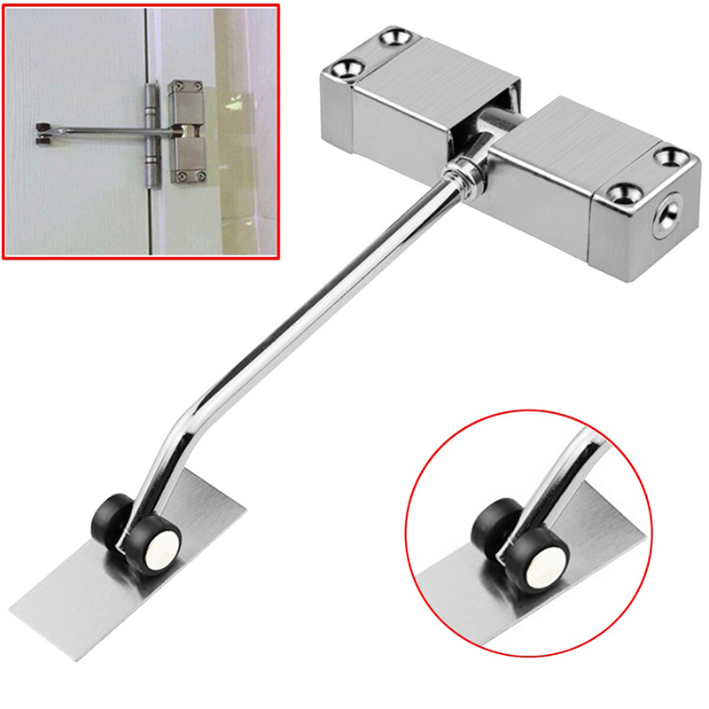 Spring Door Closer Mute Automatic Mounted Stainless Steel Adjustable Surface Not Positioning Installation Furniture Hardware