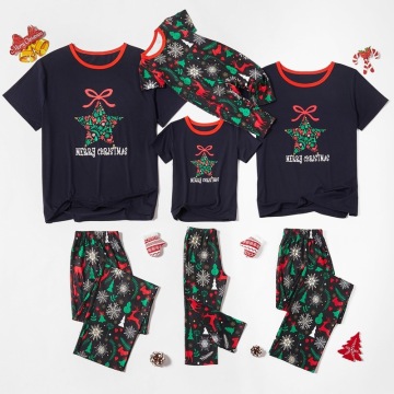 2020 new Christmas Family Matching Outfits Adult Kids Pajamas Suit Girls Boy Mom Dad Clothes Set Pajamas T-shirt and pants Set
