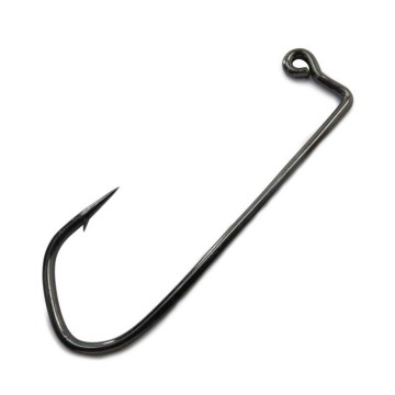 100pcs 7150 Jig Fishing Hooks Barbed Black Hook High Carbon Steel Barbarian 90 Degree Fishhook Size 1# to 10/0#