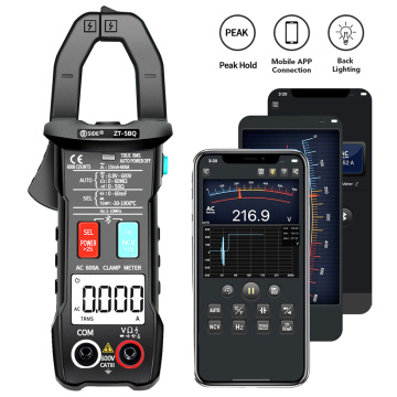 Digital Clamp meter bluetooth Technology Smart multimeter True RMS Voltmeter Ammeter Auto Rang Capacitor NCV Tester ZT-5BQ