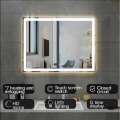 60x80cm Rectangular LED bathroom mirror hotel bathroom toilet with lamp mirror anti-fog smart bathroom mirror with touch