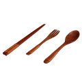 1 Set Wood Japanese Vintage Portable Tableware Wooden Cutlery Sets Travel Dinnerware Suit Environmental Travel Wooden Cutlery#40