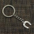 New Fashion Men High Quality Car Keychain DIY Holder Chain Silver Color Lucky Horseshoe Good Luck Talisman Pendant For Gift