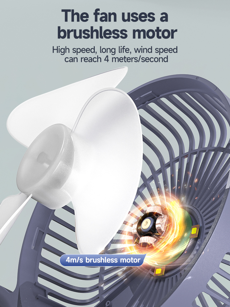Rotating Folding Portable Mini Table Desk Rechargeable Fan-detail-4