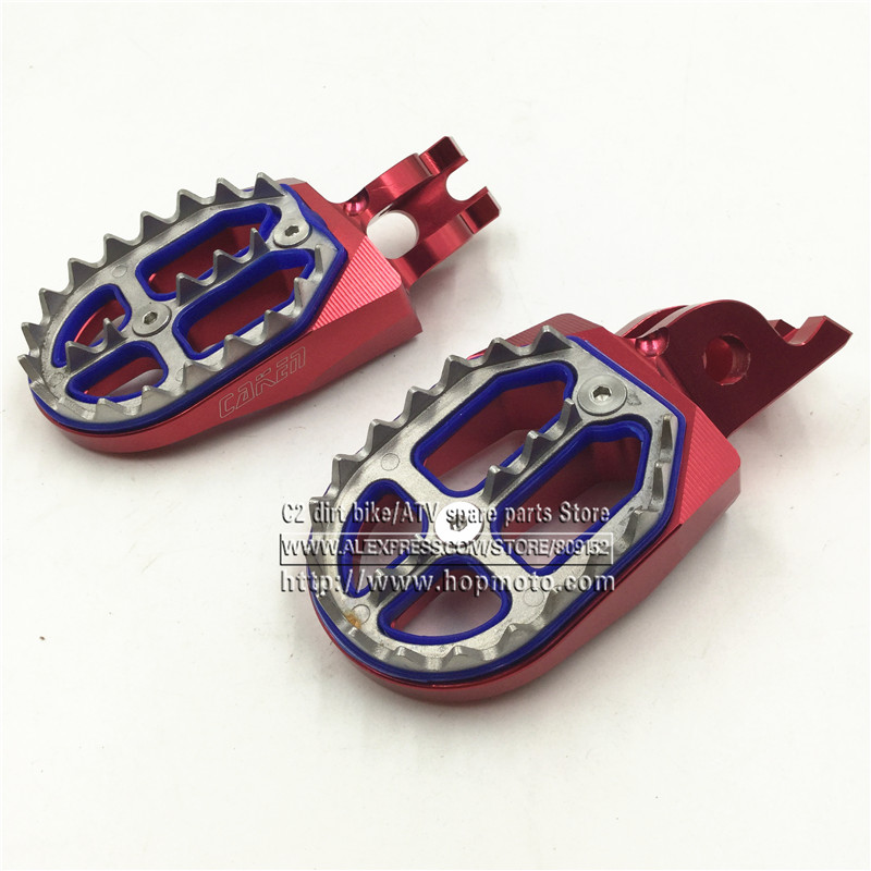 Billet CNC MX Foot Pegs Pedals Rests Stainless Steel For CR CRF CR125 CR250 CR500 CRF250 CRF450 Motocross Enduro Supermotard
