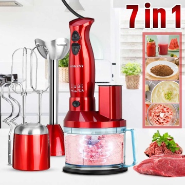 7 in 1 Stainless Steel 700W Immersion Hand Stick Blender Mixer Vegetable Meat Grinder Electric Kitchen Food Meat Processor