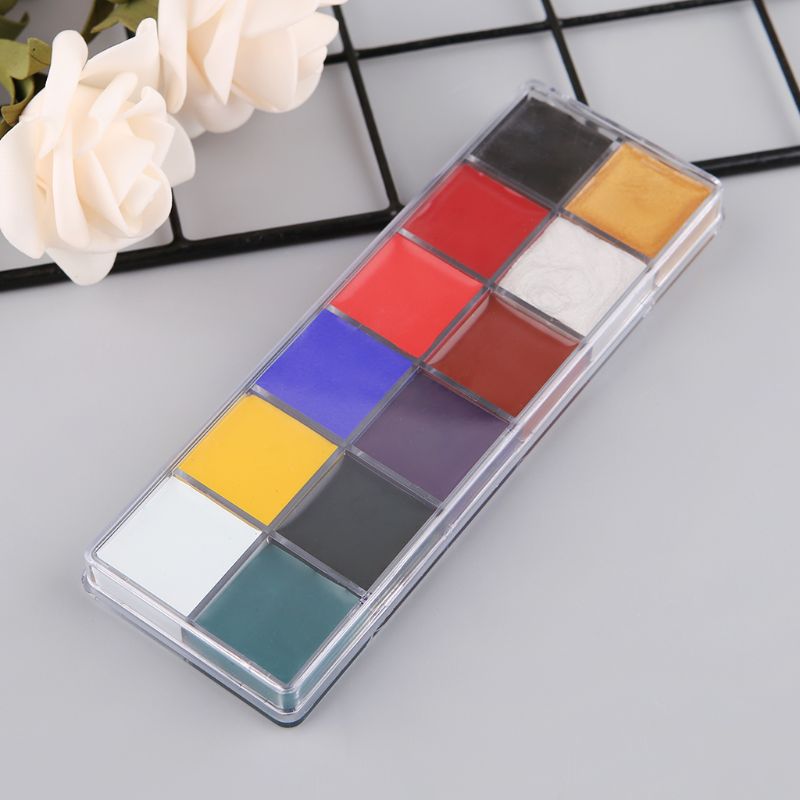 Professional Face Body 12 Colors Oil Painting Paint Pigment for Beauty Kit Makeup Cosmetic Supplies l29k