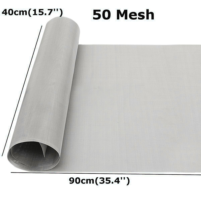 1 * Mesh Filter 50 304 Stainless Steel Wire Cloth Woven Silver Screen 40cmx90cm