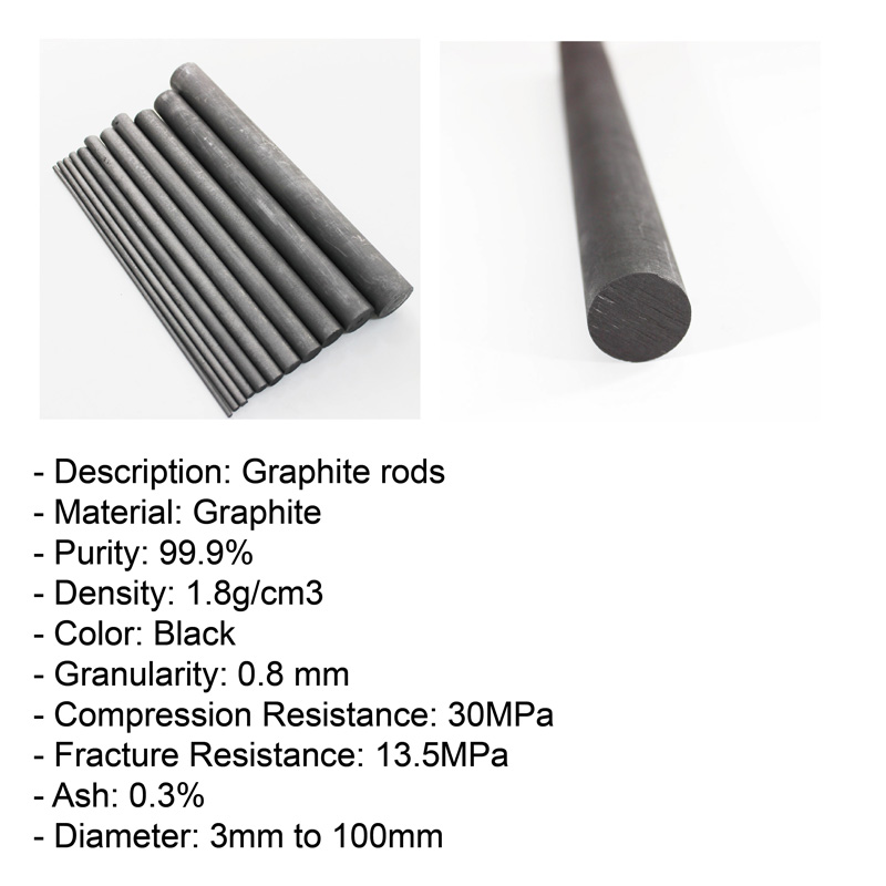 brass/copper/graphite/aluminum/silver/tungsten metal rods electrode bar anode for electroplating solution