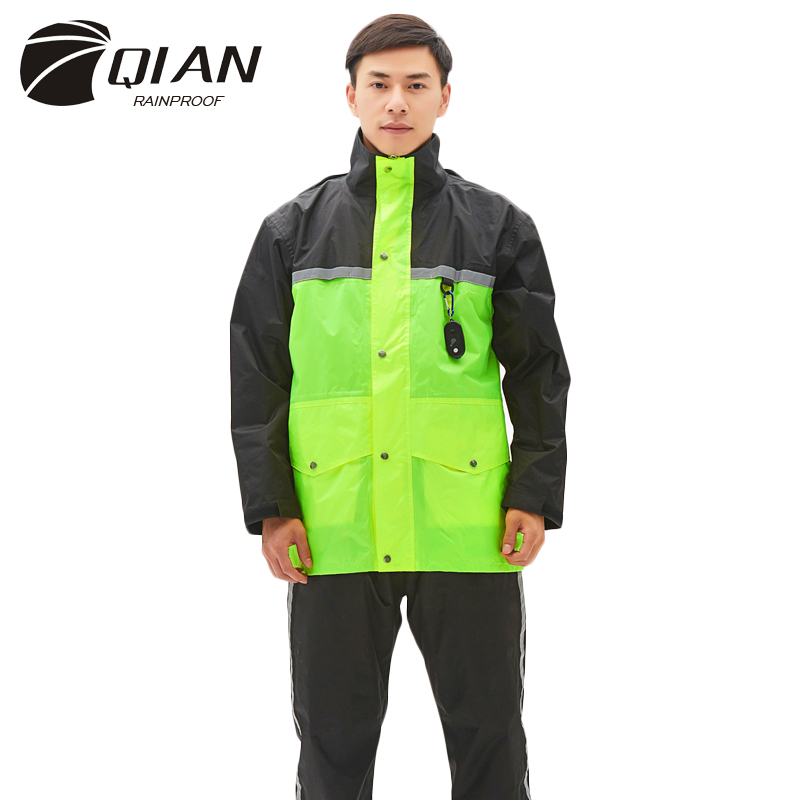 QIAN RAINPROOF 2017 New Impermeable Woman/man Waterproof Raincoat Working Rain Coat Thicker Police Rain Gear Motorcycle Rainsuit