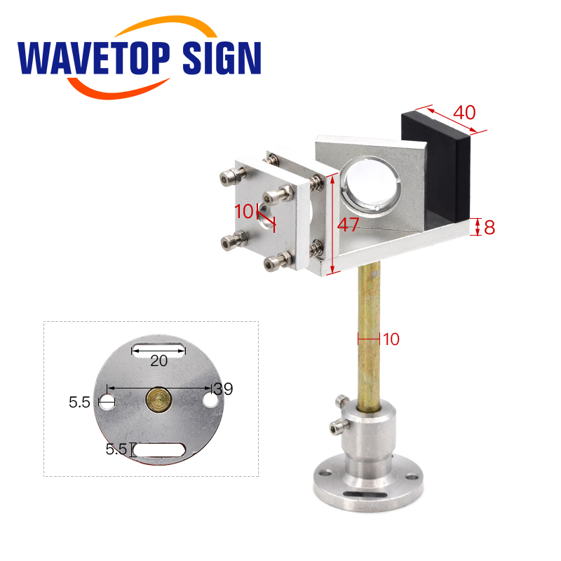WaveTopSign Beam Combiner Set 20/25mm ZnSe Laser Beam Combiner + Mount + Laser Pointer for CO2 Laser Engraving Cutting Machine