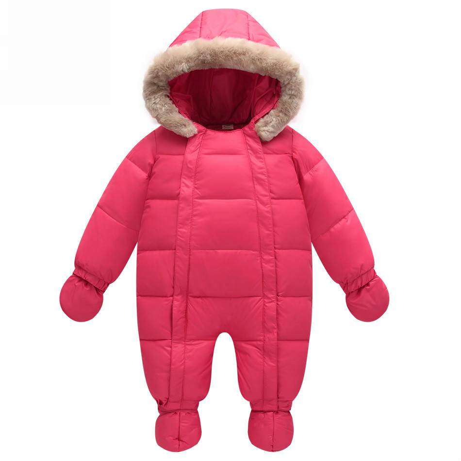 Winter 2018 baby jumpsuits parka 6M-24M jackets coats for baby snow wear , duck down coats & outerwear infant winter snowsuit