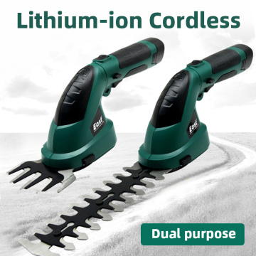 7.2V 2-in-1 Grass Trimmer Lithium-ion Cordless Hedge Trimmer Rechargeable Electric Lawn Mower Garden Tools Shrub Cutter