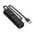 4 Port Computer Adapter Splitter Extender Laptop Expander Multiple Drive Free Networking Keyboard Mouse USB3.0 Hub High Speed