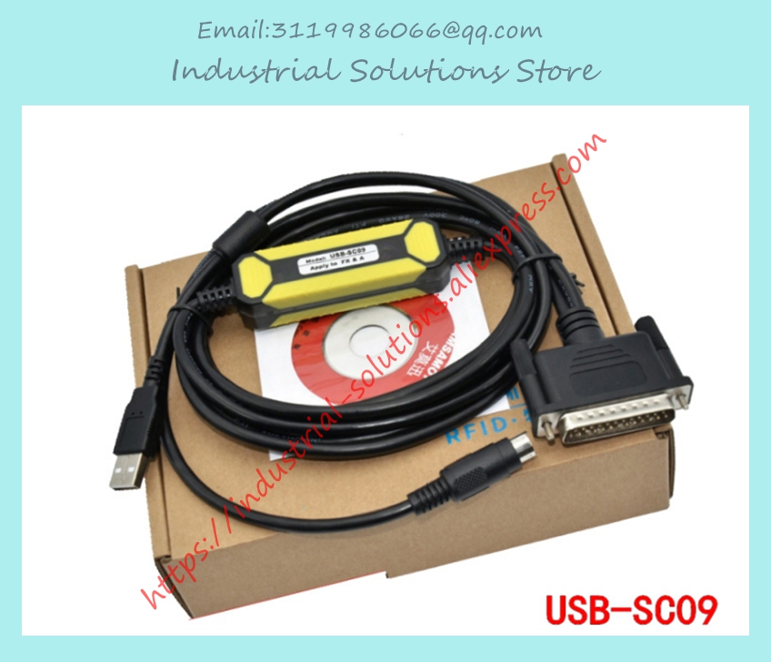 New SC-09 Programming Cable PLC Data Cable Download Cable Communication Cable FX Serial Serial PLC USB-SC09 Apply To FX & A PLC