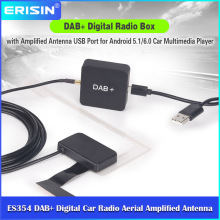 Erisin ES354 DAB+ Box Digital Radio Tuner Amplified Antenna Receiver for Car Stereo Autoradio Android 7.0-10.0