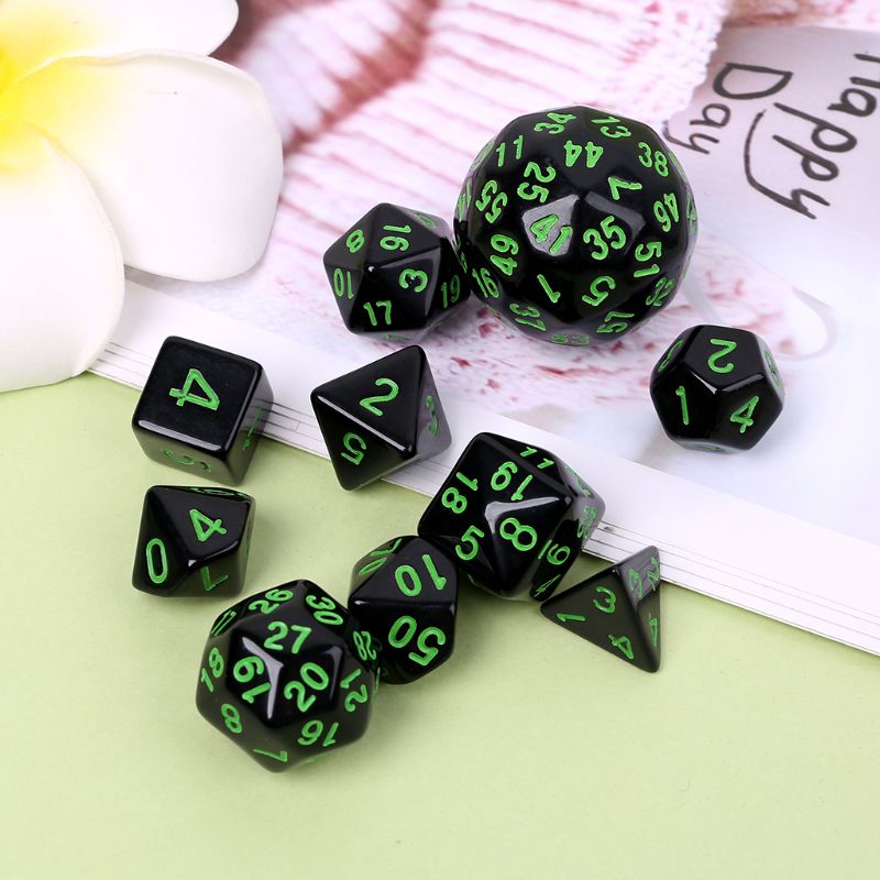 10 Pcs/Set Game Dice Multi Sided Dices Mixing Party Games Club Gifts Creative Adult Children For Dungeon D & D Games Play