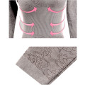 Spring Autumn Women's Lace Stretch Seamless Top & Bottom Thermal Underwear Set Long Johns Shapewear Shapers female pajamas suit