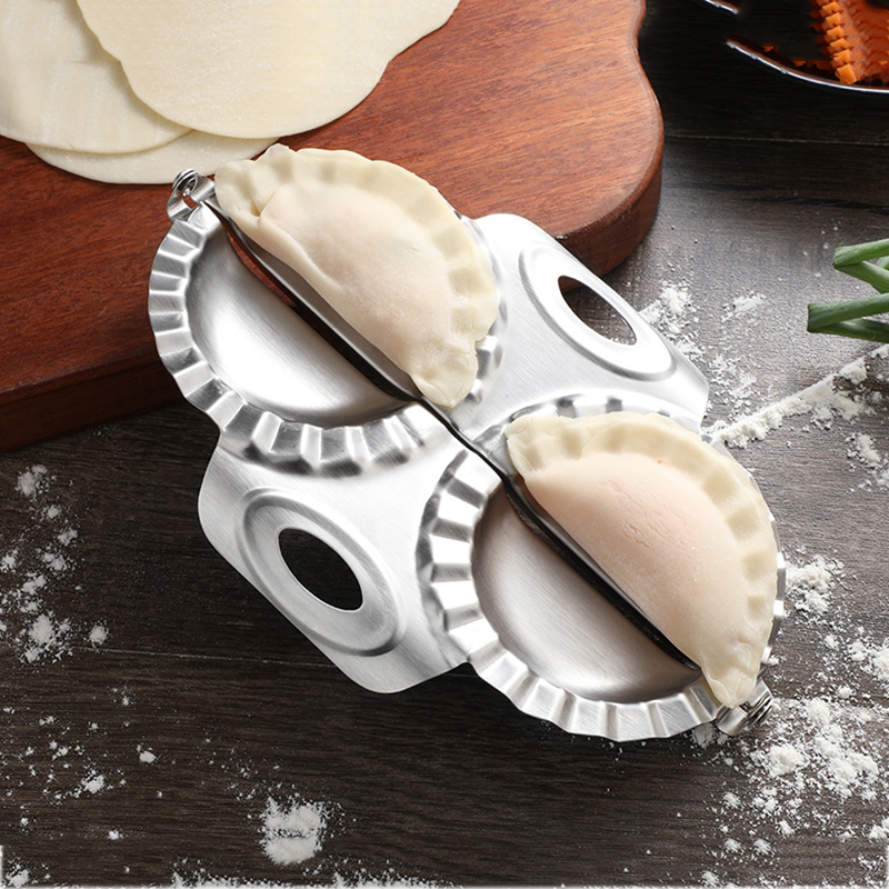 Stainless Steel Dumpling Maker Manual Ravioli Gyoza Mold Durable Press Pierogi Dough Mold Kitchen Pastry Pasta Tool