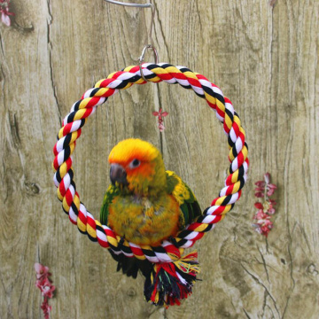 Novelty Bird Toy High Quality Parrot Rings Toys Round Circle Bird Climbing Toy Funny Pet Products Rope Swing Bird Supplies