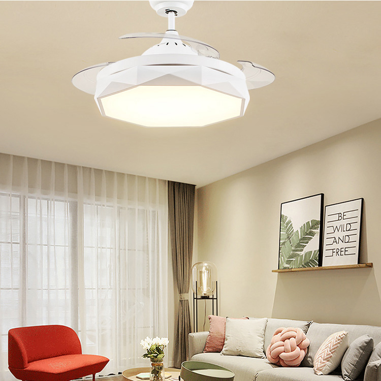 Modern Ceiling Fans Light Invisible Ceiling Fan with Remote Control 36inch 42 inch Dimmable Inlcuded 220V 110V