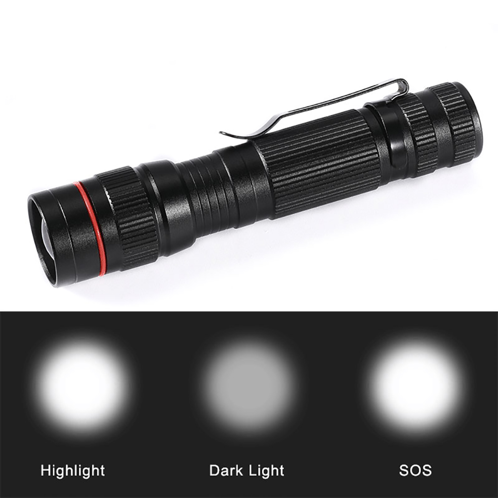 ZHIYU Portable XPE UV Flashlights LED White Ultraviolet Light Torch 3 Modes Zoom Flash Light Mini Pen Clips Pocket Lamp Lantern