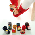 2020 New Cute Cartoon Christmas Baby Socks Newborn Keep Warm Elk Kids Socks Infant Toddler Non-Slip Socks For 0-18 Months