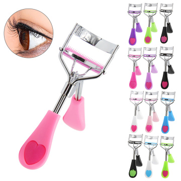 1PC Colorful Cosmetic Eyelash Curler With Comb Tweezers Curling Eyelash Clip Cosmetic Eye Professional Beauty Tool
