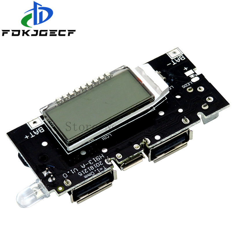 Dual USB 18650 Battery Charger PCB Power Module 5V 1A 2.1A Mobile Power Bank Accessories for Phone DIY LED LCD Module Board