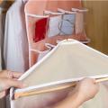 16 Pockets Hanging Handbag Organizer For Wardrobe Closet Transparent Storage Bag Door Wall Clear Sundry Shoe Bag With Hanger Pou