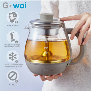 220V Spray Type Tea Maker Multifunctional Electric Kettle High Borosilicate Glass Intelligent Heat Preservation Health Pot 0.8L