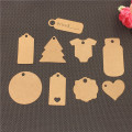 100pcs multi-shape Blank Kraft Paper Tags Garment Tag Heart/ Bottle /Round /Heart/clothes Shape Gift Tag DIY Price Label Cards