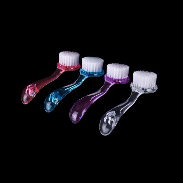 1pc Plastic Non-electric Cleansing Brush Exfoliating Facial Cleanser Brush Face Cleaning Washing Cap Soft Bristle Brush Scrub