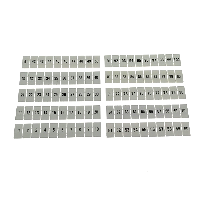 10pcs ZB6 Digital marker strip Din Rail Terminal Block UK5N UDK4 UKK5 UK5-TWIN bornier Mark bar morsettiera terminals label ZB-6